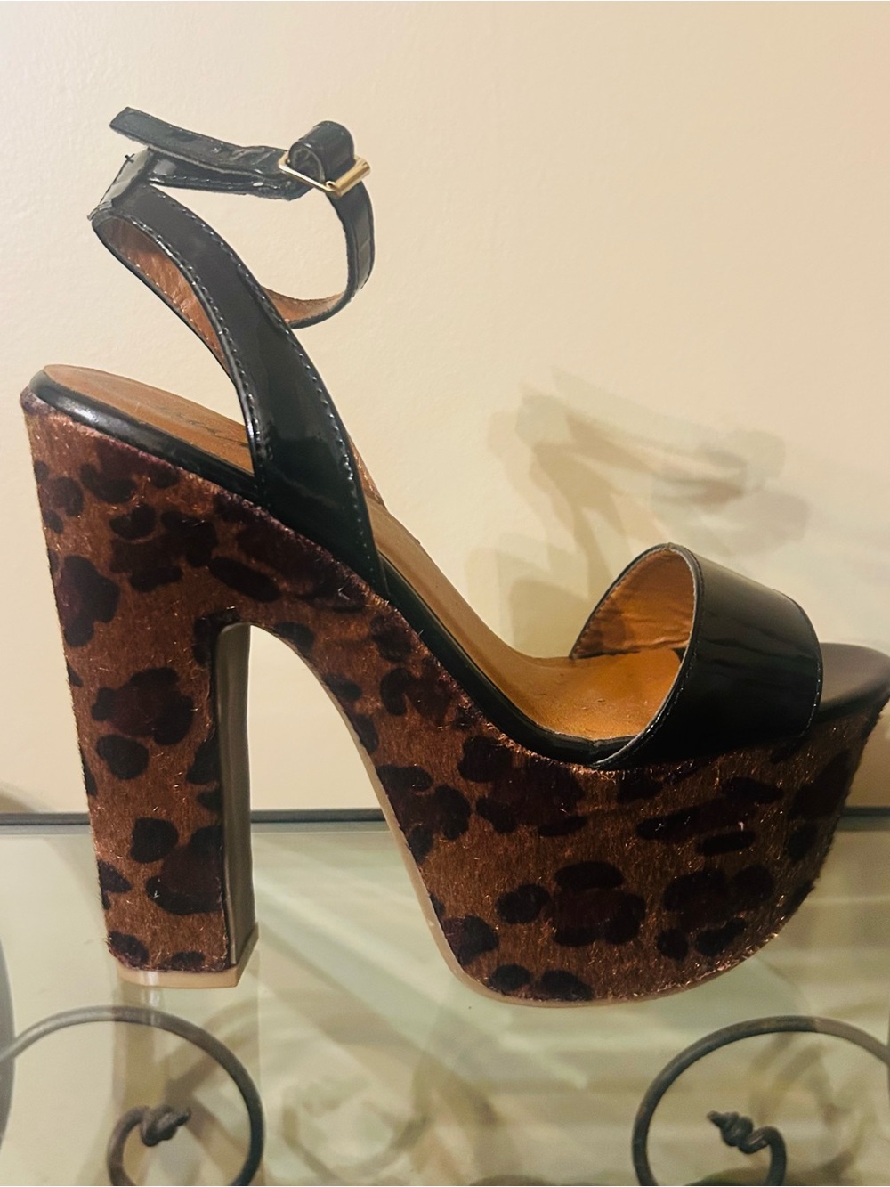 Bumper Vintage Leopard-Print Platforms